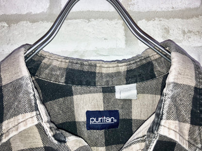 "puritan" Old Oversized Printed Check Shirt