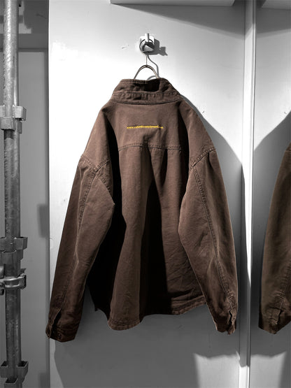 Washed duck work jacket