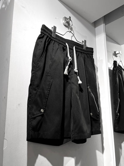 00s Flap & Zip Design Wide Shorts