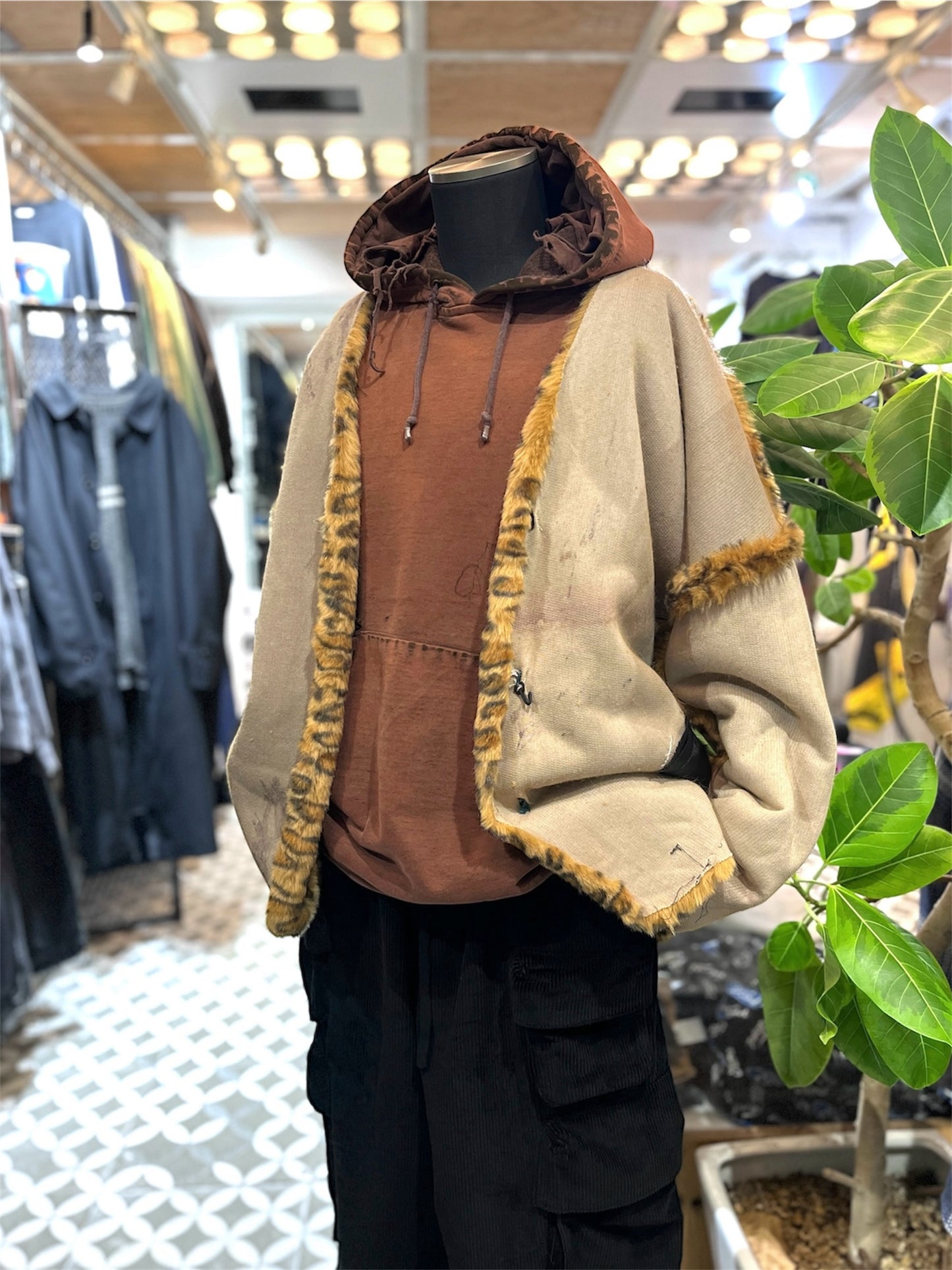 80's Vintage Leopard Fur Jacket