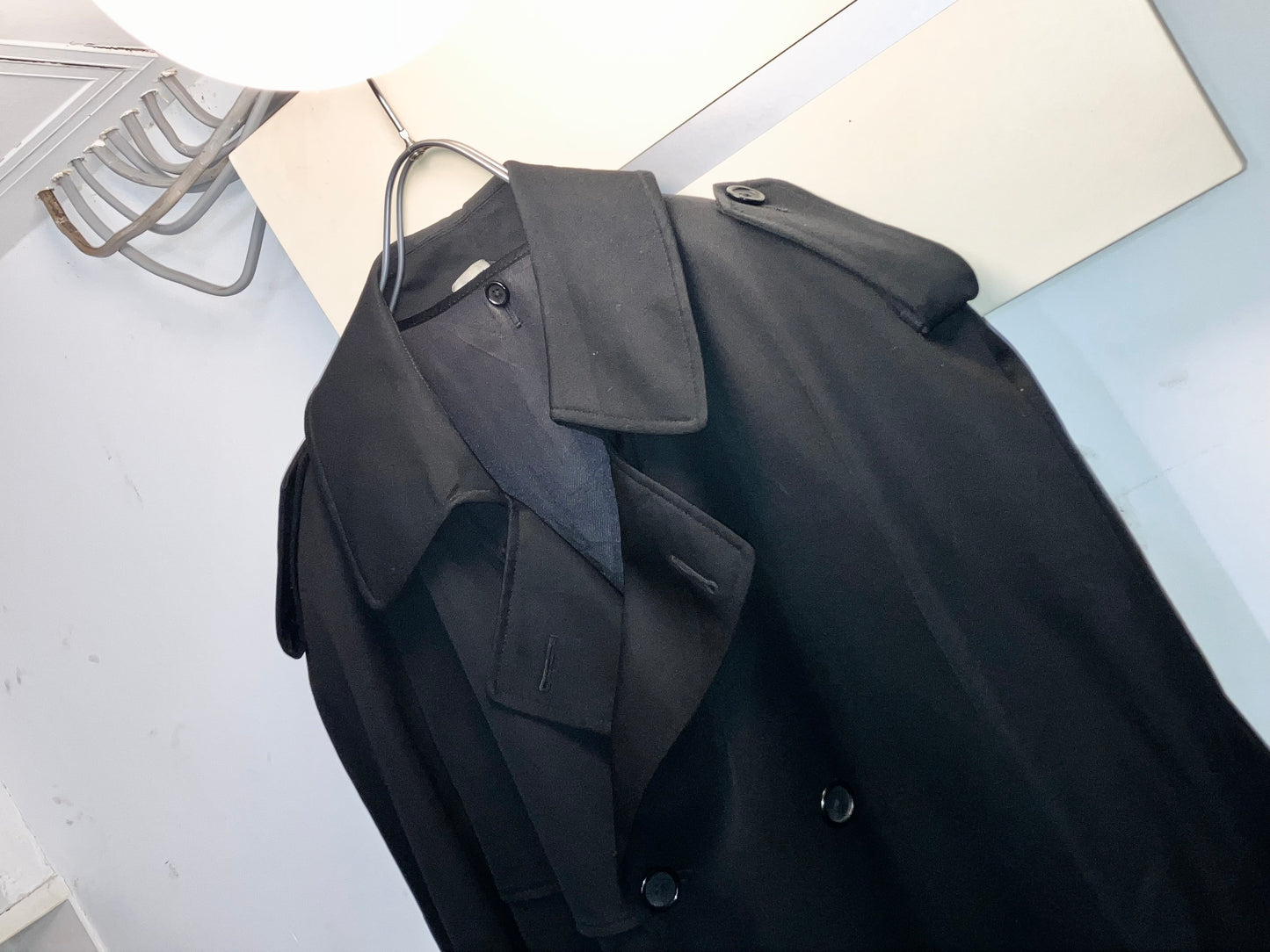 Vintage Wool Gabardine Trench Coat