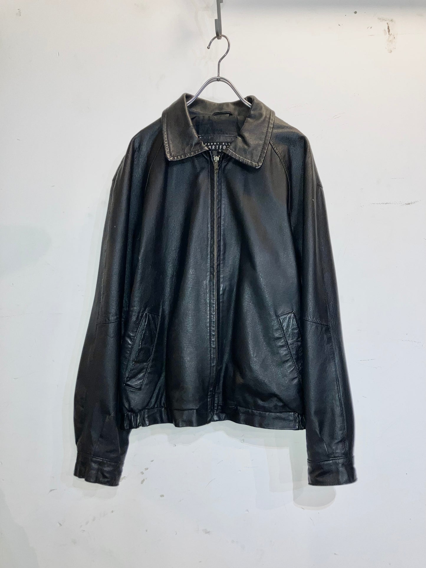 "PERRY ELLIS" Old Design Leather JKT