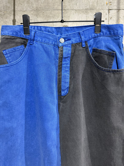 90's Machine Bi-color Denim Pants