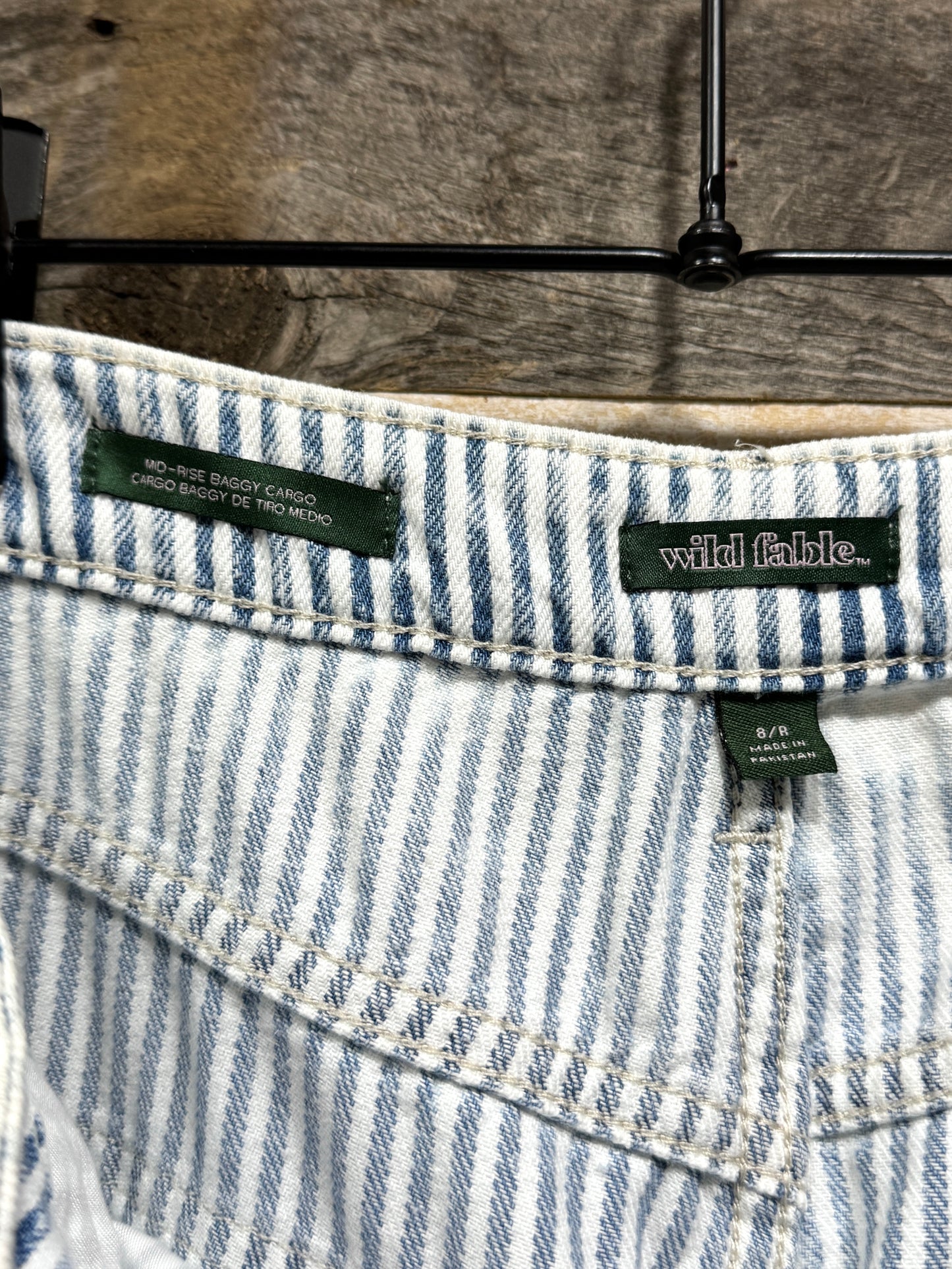 10s Hickory Striped Wide Leg Cargos