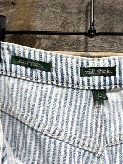 10s Hickory Striped Wide Leg Cargos