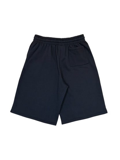 DOUBLE LOGO SWEAT HALF PANTS (BLACK)