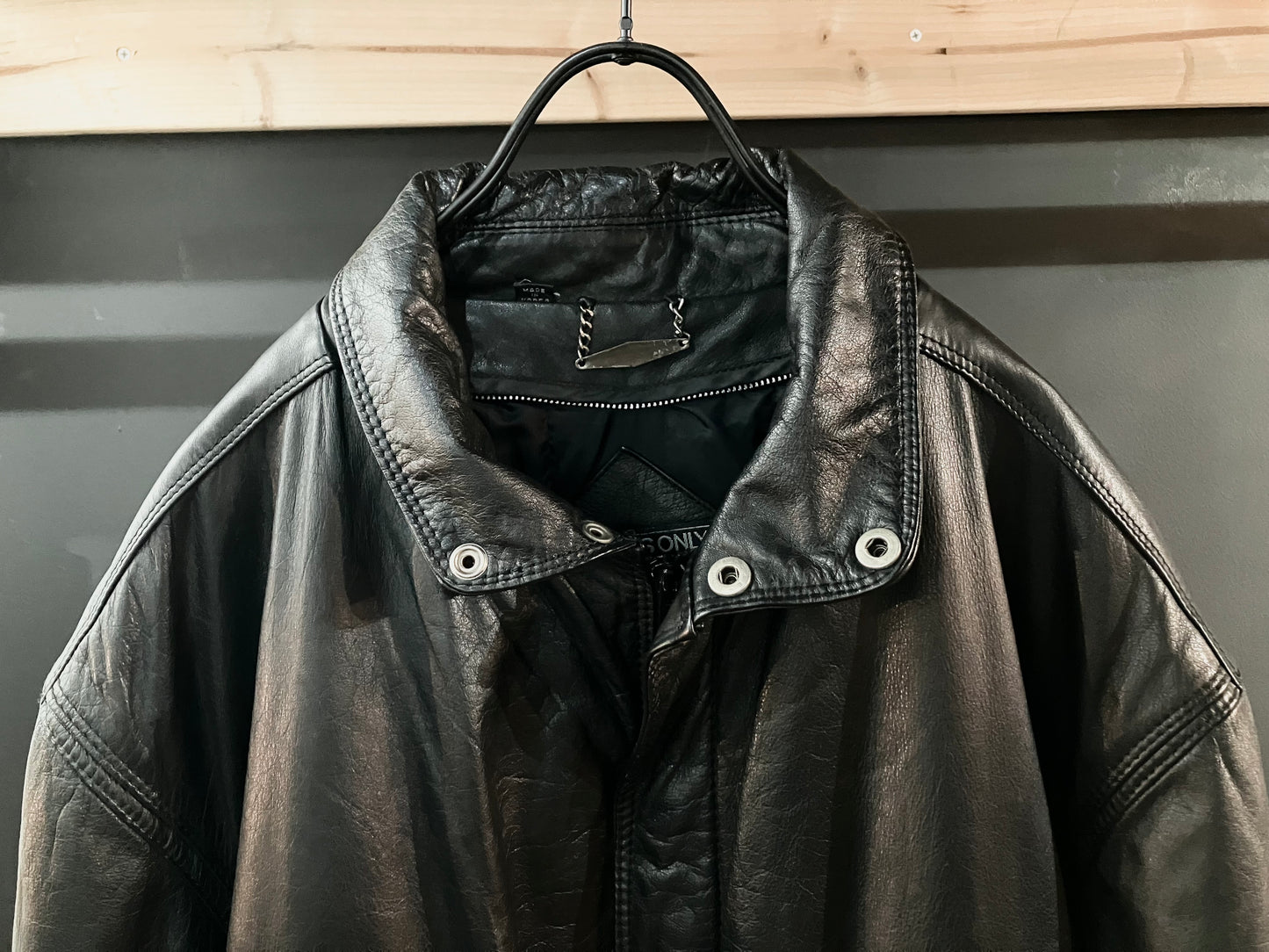 "MEMBERS ONLY" Old Design Leather JKT