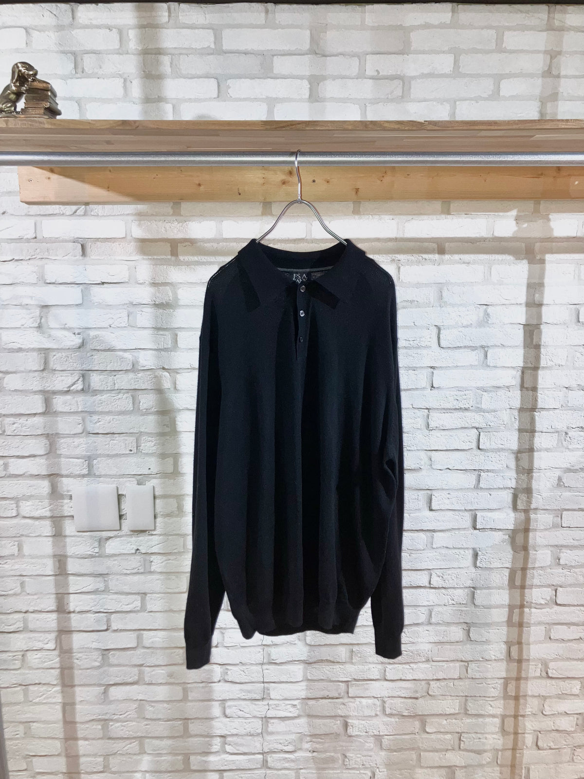 Old Merino Wool Knit Polo Shirt