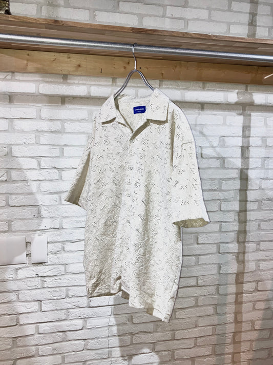 "NEW" Design Lace Fabric Shirt