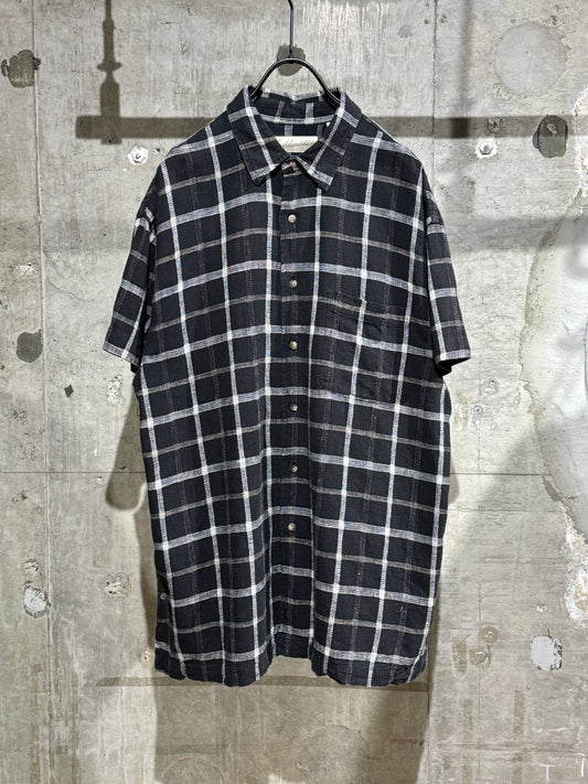 Linen Mix Plaid Shirt
