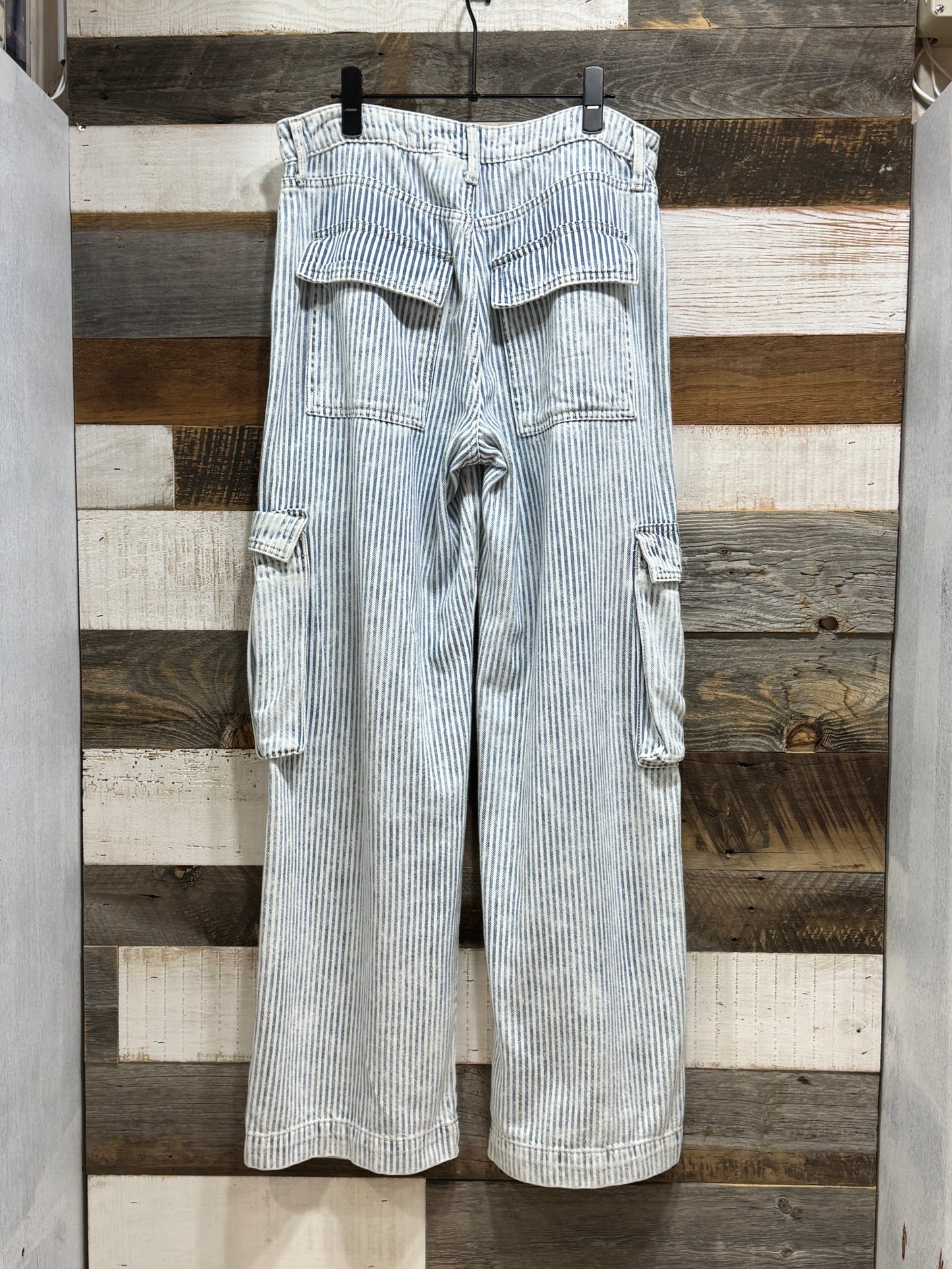 10s Hickory Striped Wide Leg Cargos