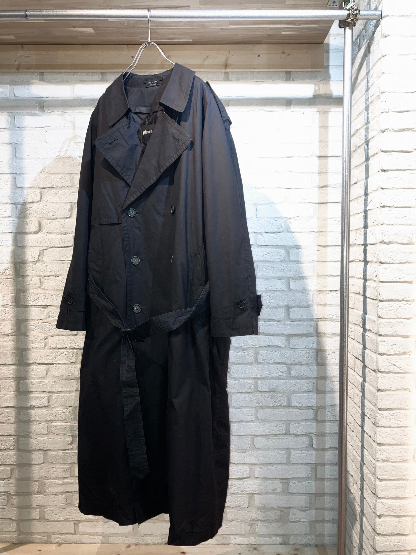 "pieere cardin" Old Typewriter Trench Coat