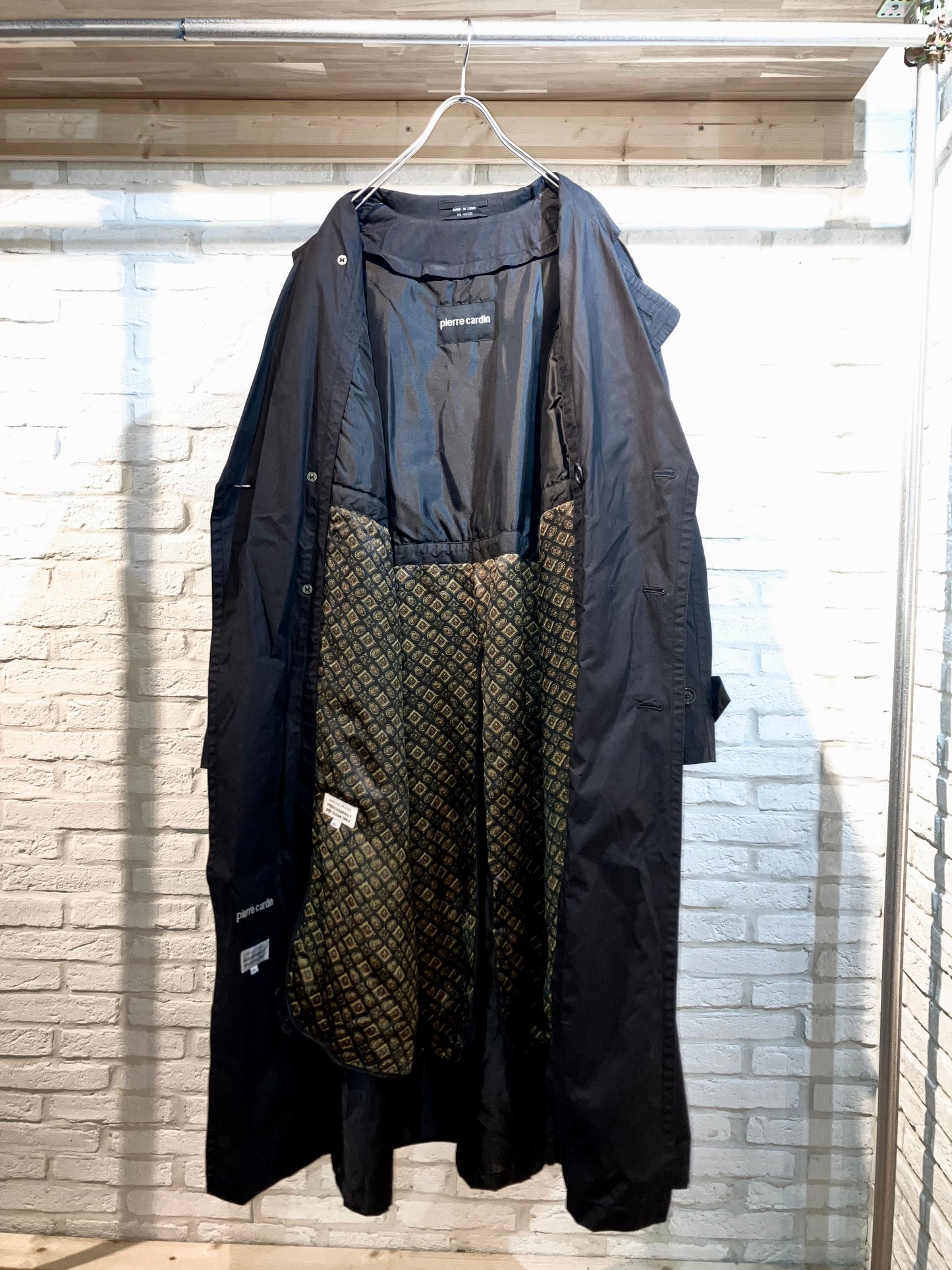 "pieere cardin" Old Typewriter Trench Coat