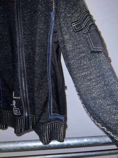 00s Stand Collar Zip-up Knit