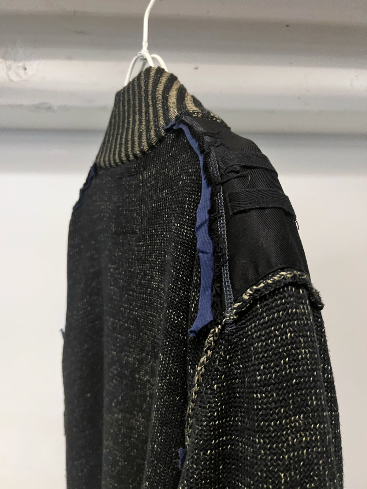 00s Stand Collar Zip-up Knit