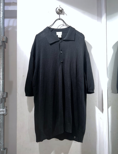 Old Italy Made Lightweight Knitted Polo Shirt