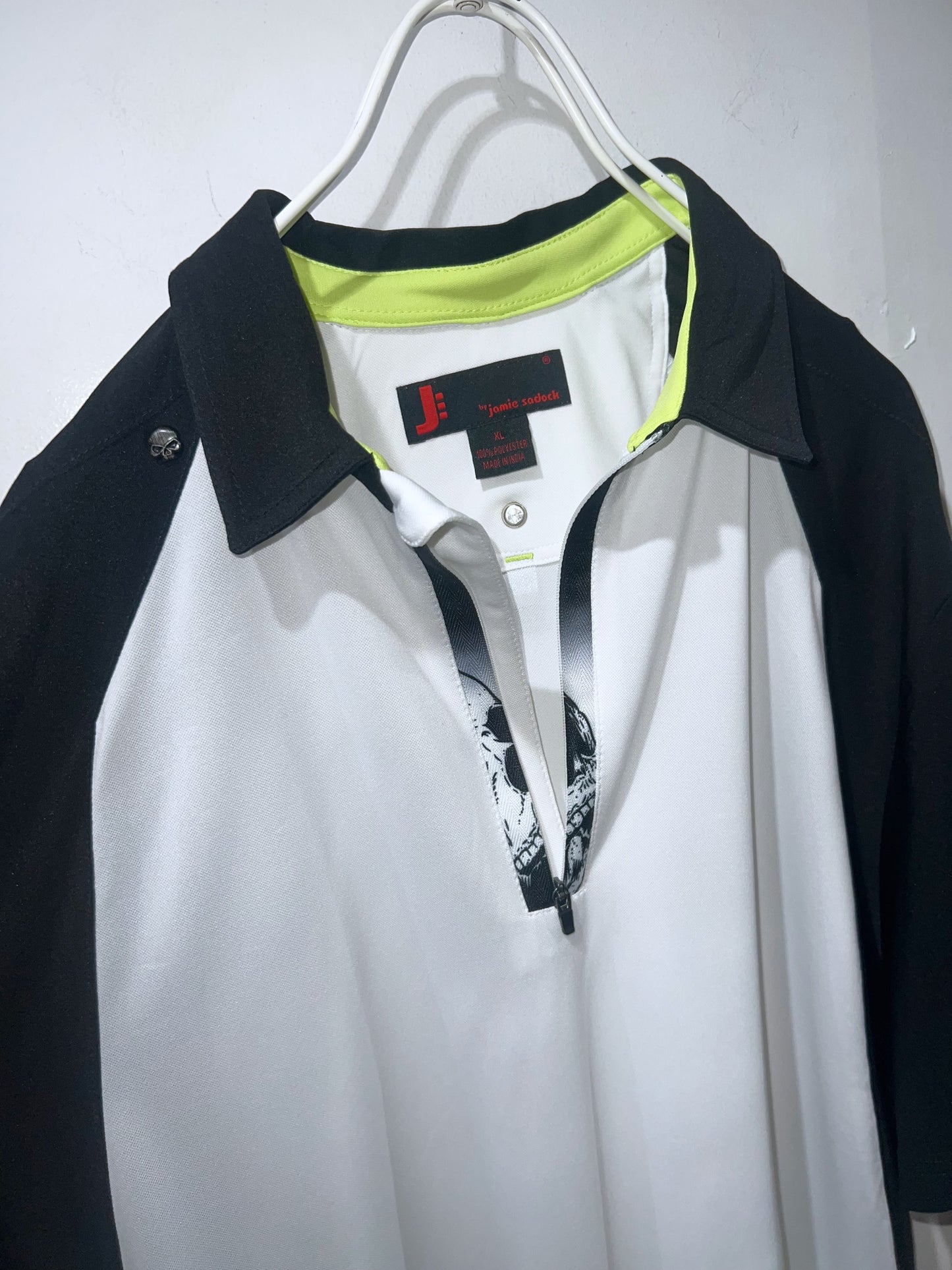 Jamie Sadock Half Zip Skull Polo