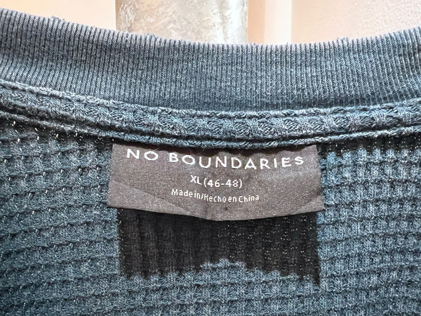 No Boundaries SunFaded Waffle Long Sleeve Tee
