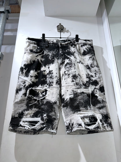 MCMXXXIII Biker Denim Shorts