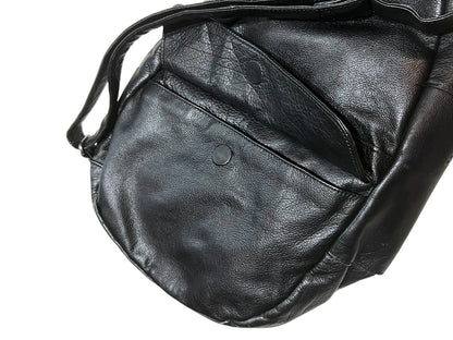 "Healthy Back Bag" Leather Teardrop Sling Bag