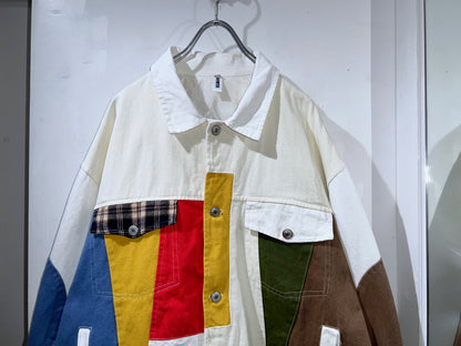 AIWTER Patchwork Denim Jacke