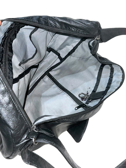 "Healthy Back Bag" Leather Teardrop Sling Bag