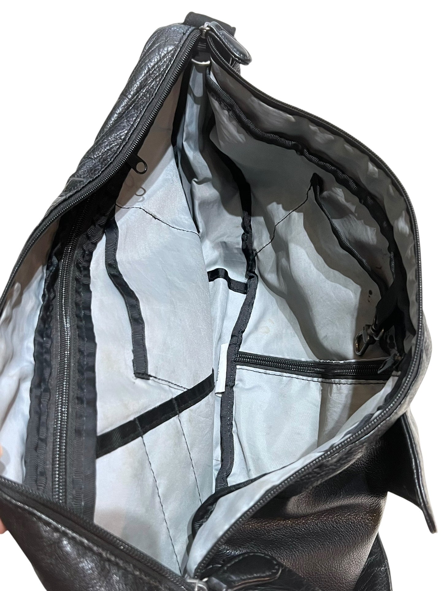 "Healthy Back Bag" Leather Teardrop Sling Bag