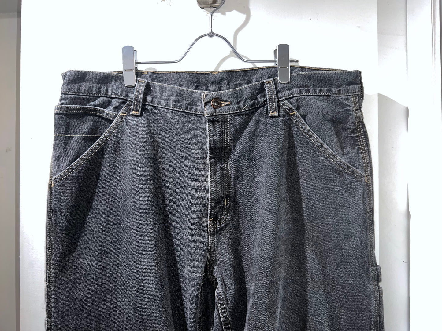 FADED GLORY Semi-Buggy Black Denim Painter Pants