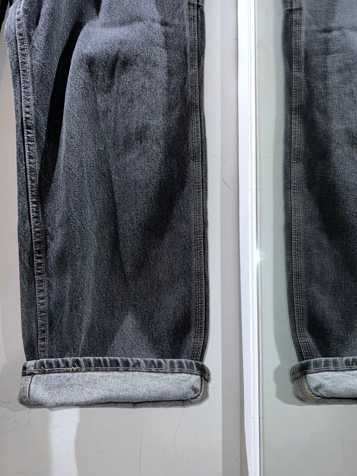 FADED GLORY Semi-Buggy Black Denim Painter Pants