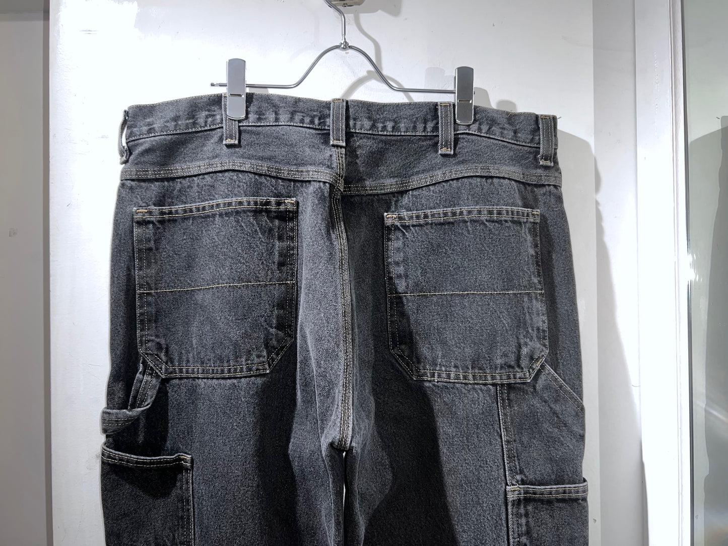 FADED GLORY Semi-Buggy Black Denim Painter Pants