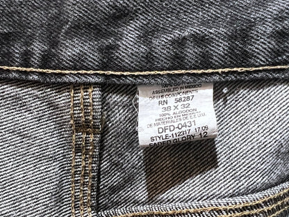 FADED GLORY Semi-Buggy Black Denim Painter Pants