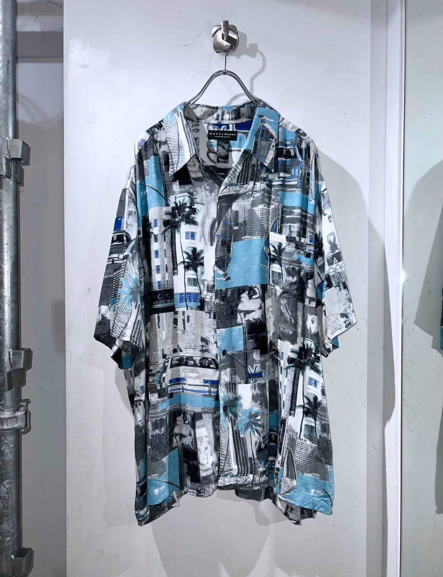 Oversized Abstract Rayon Shirt