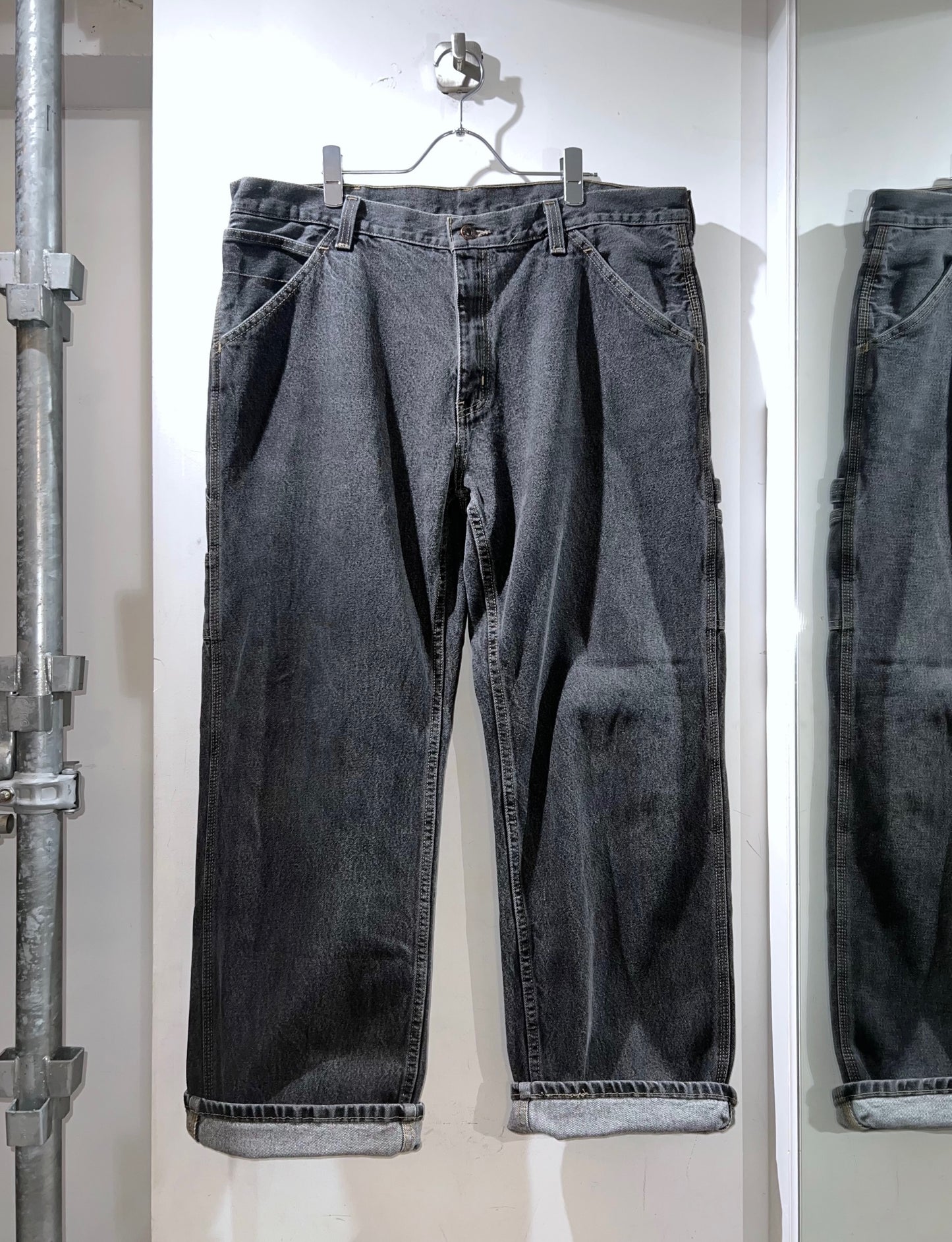 FADED GLORY Semi-Buggy Black Denim Painter Pants