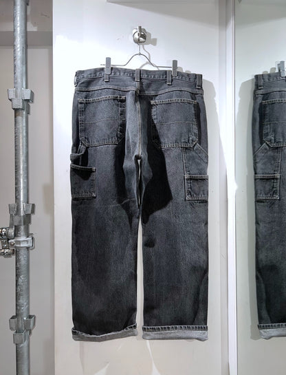 FADED GLORY Semi-Buggy Black Denim Painter Pants