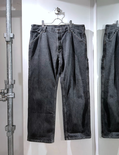 FADED GLORY Semi-Buggy Black Denim Painter Pants