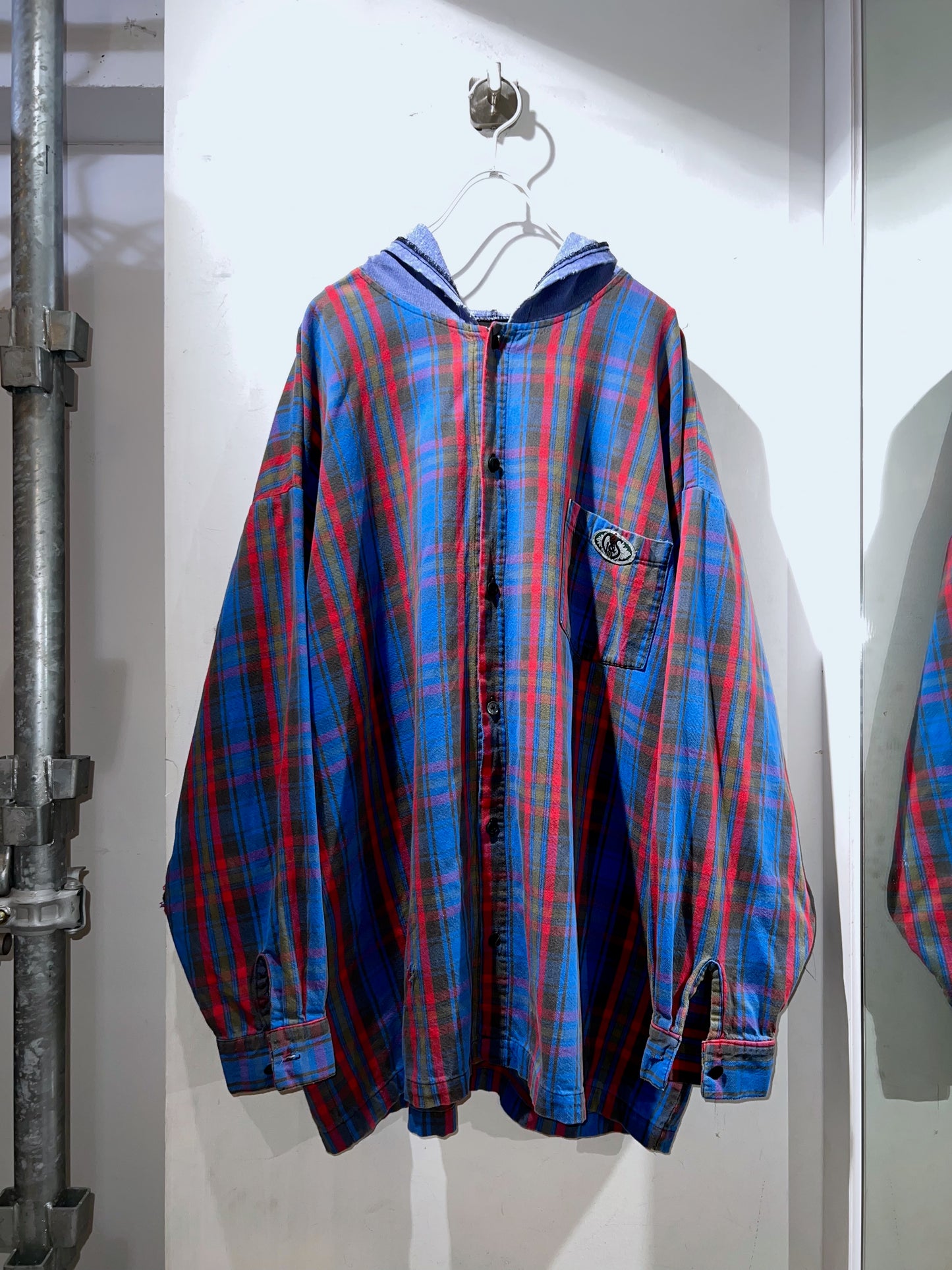 90s Vintage Gordon & Smith Hooded Flannel Shirt