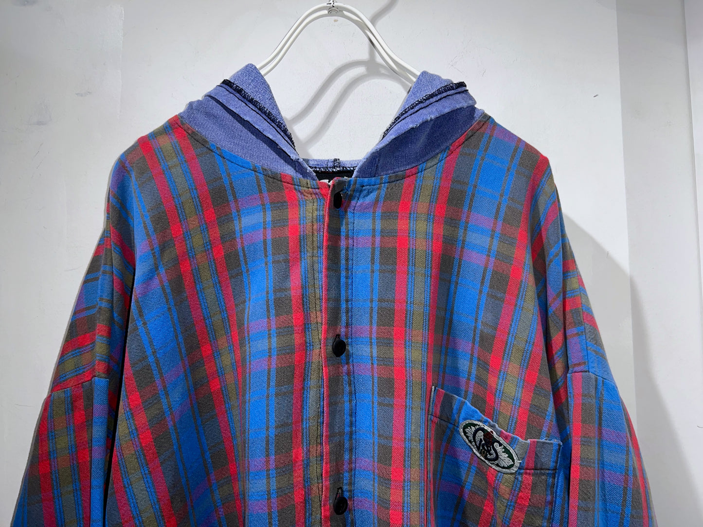 90s Vintage Gordon & Smith Hooded Flannel Shirt