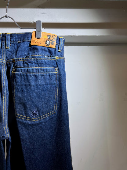 AIM × BAU Hand Painted Denim Pants