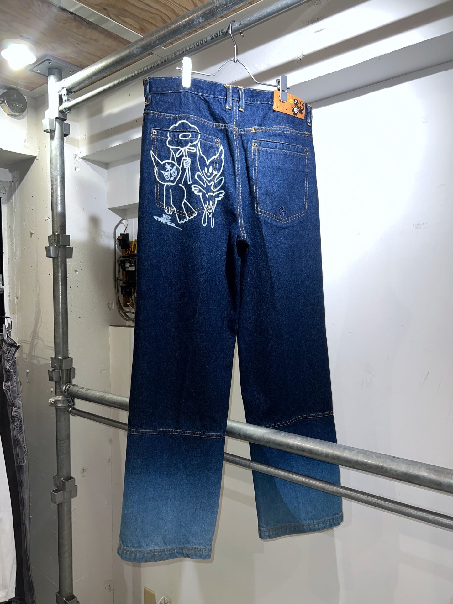 AIM × BAU Hand Painted Denim Pants