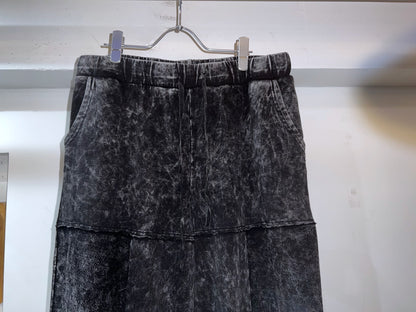 Acid Black Barrel Tiered Design Easy Pants