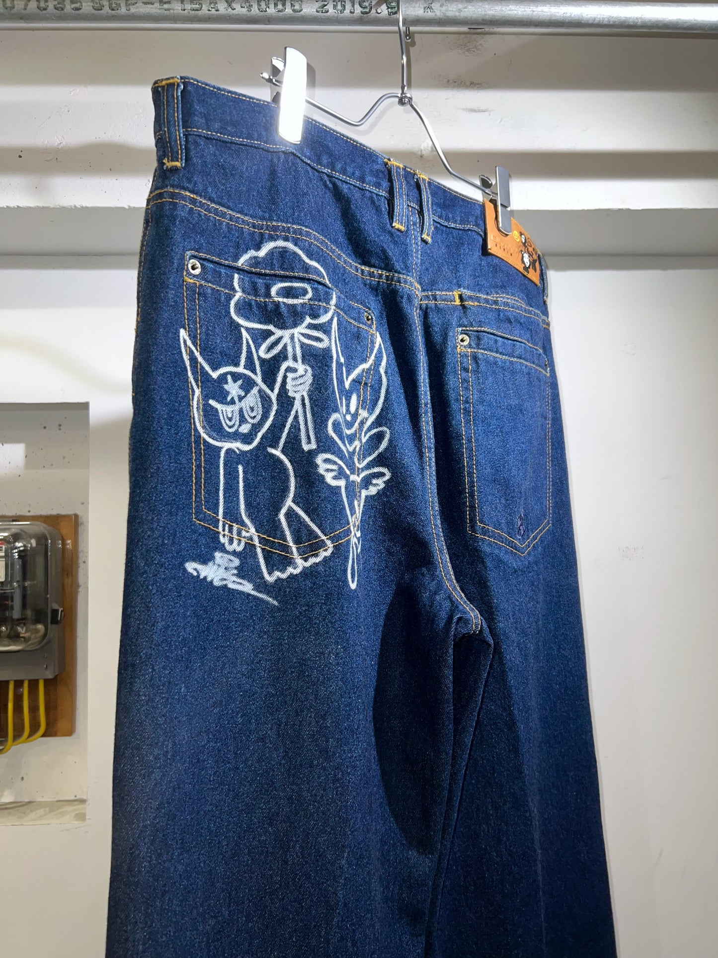 AIM × BAU Hand Painted Denim Pants