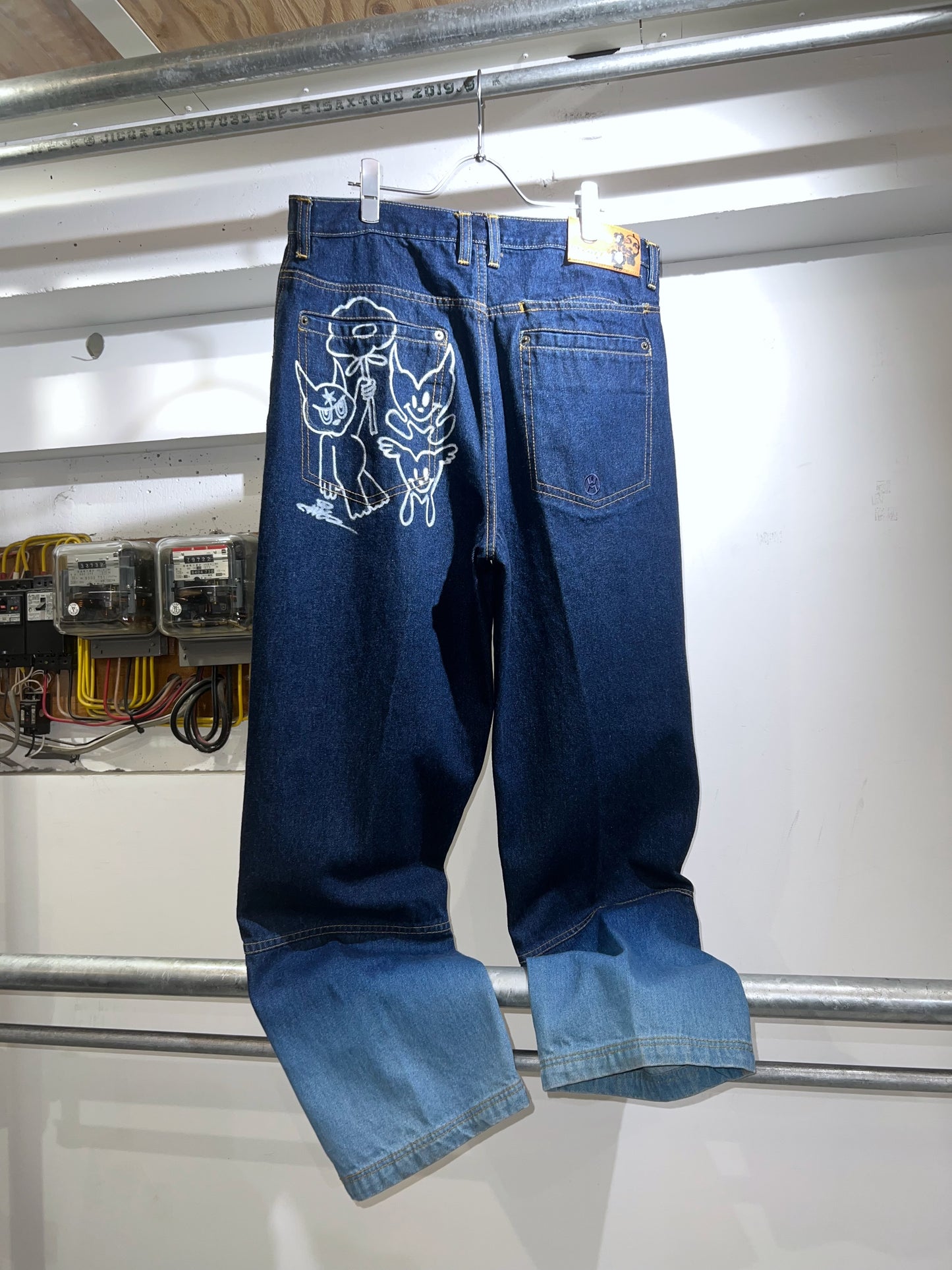 AIM × BAU Hand Painted Denim Pants