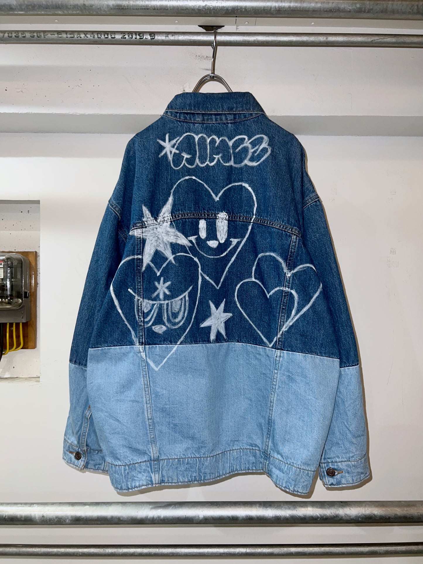 AIM × BAU Hand Painted Denim Jacket