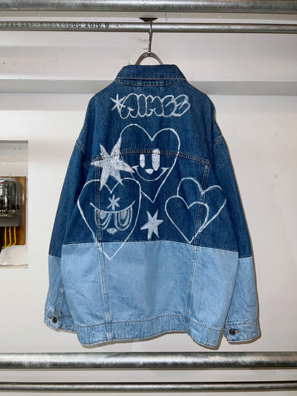 AIM × BAU Hand Painted Denim Jacket