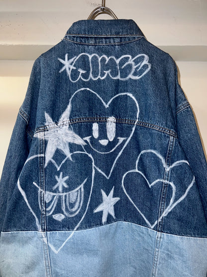 AIM × BAU Hand Painted Denim Jacket
