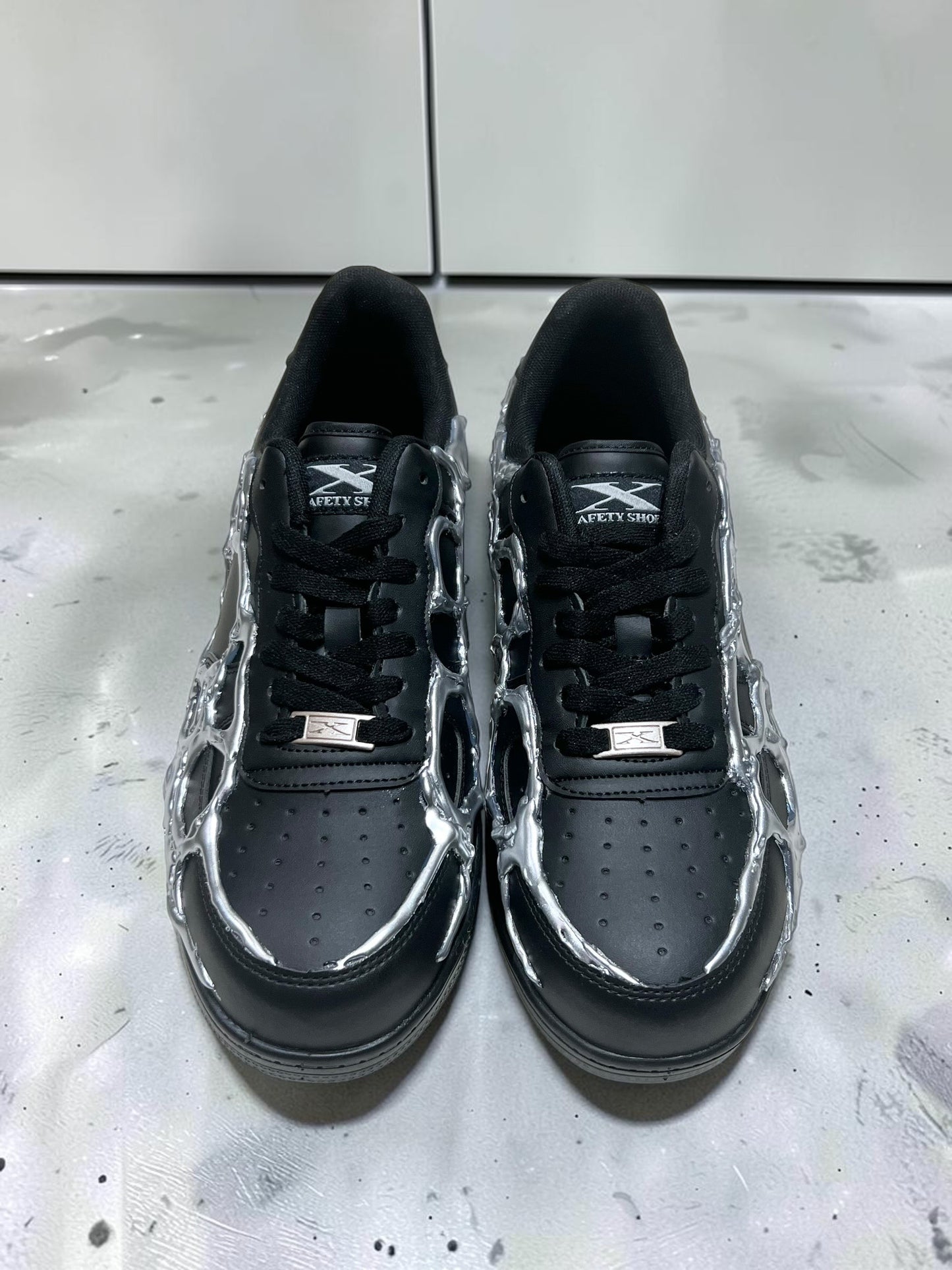 AIM × BAU Liquid Chrome Shoes