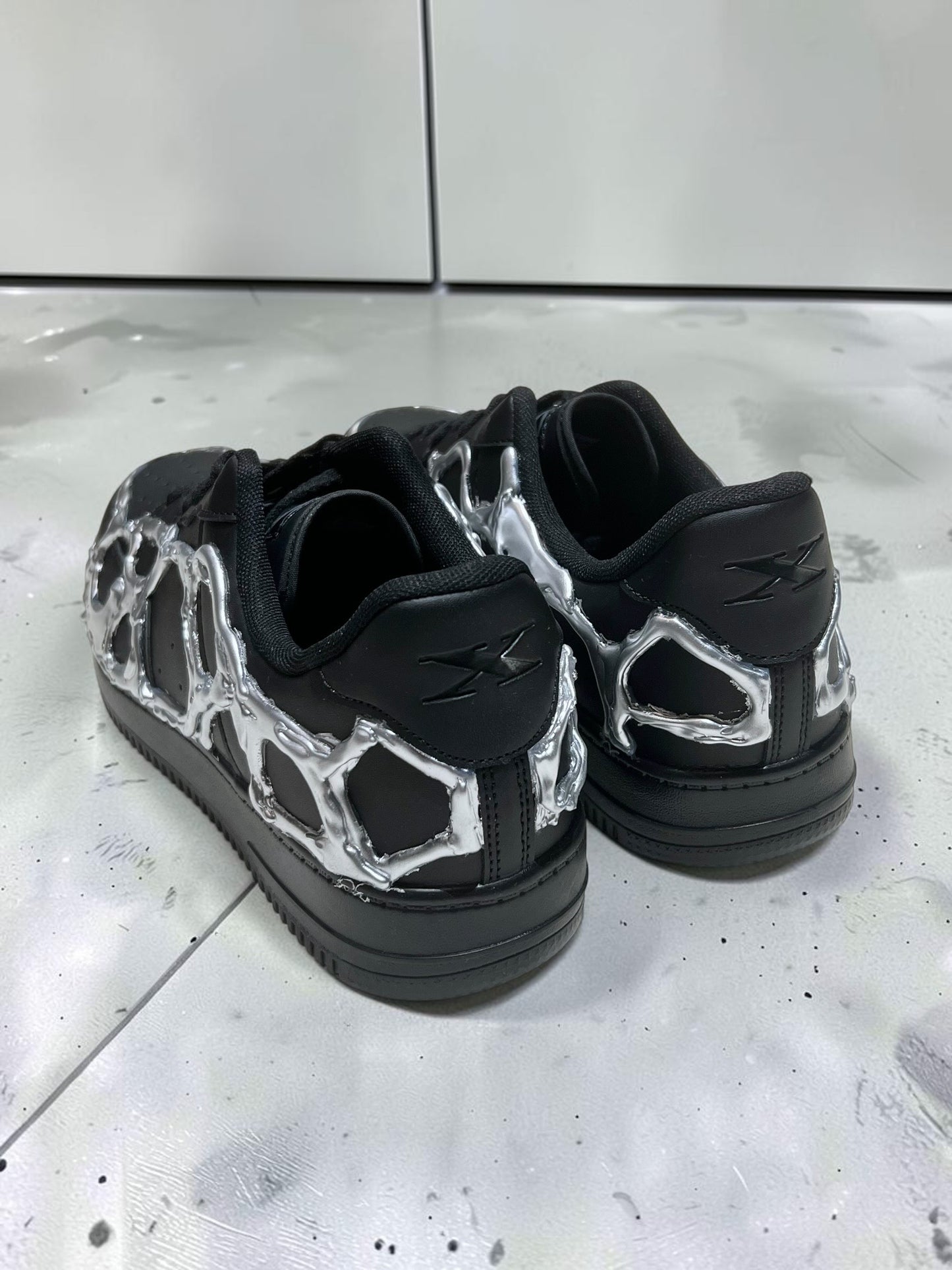 AIM × BAU Liquid Chrome Shoes