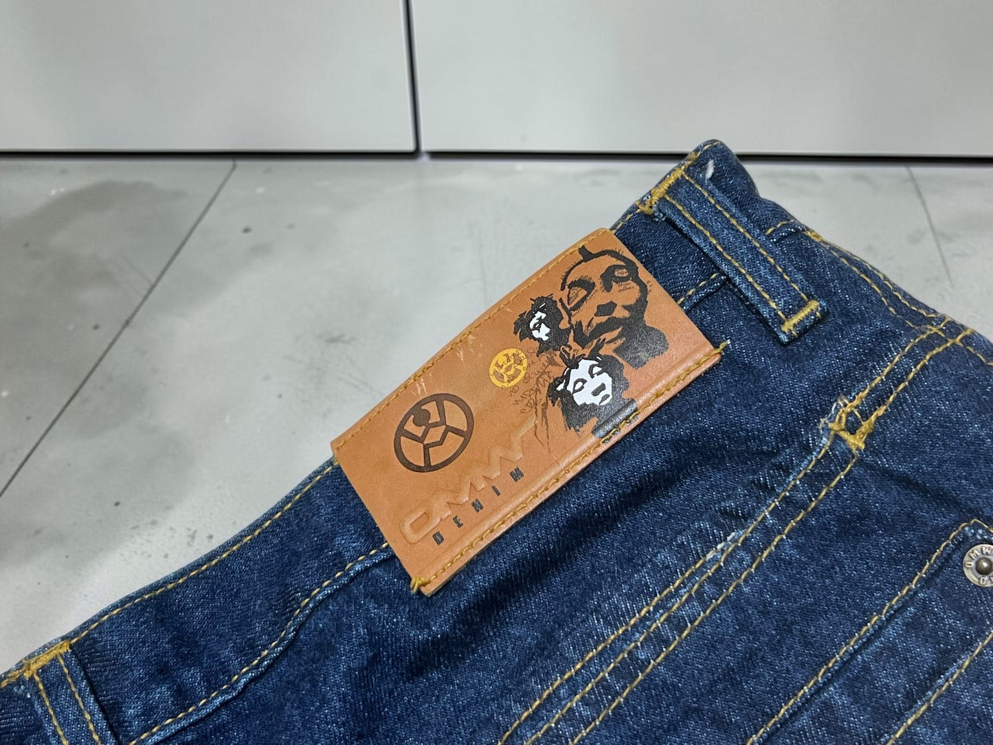 AIM × BAU Hand Painted Denim Pants