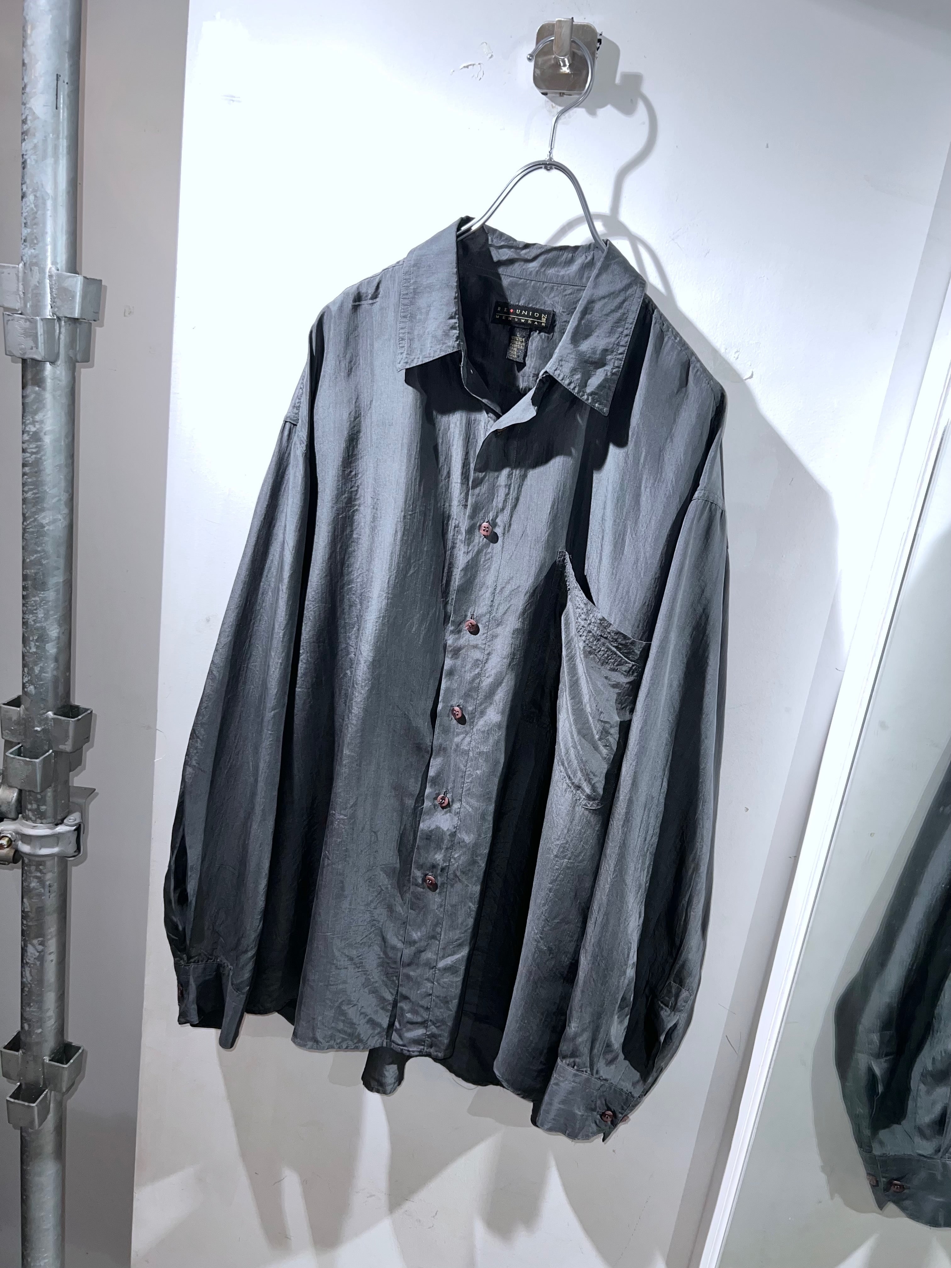 【原価ぶっ壊し割引】シルククレープ シャツ KKS2212J 22匁シルククレープジョーゼット染｜無地染｜シルク