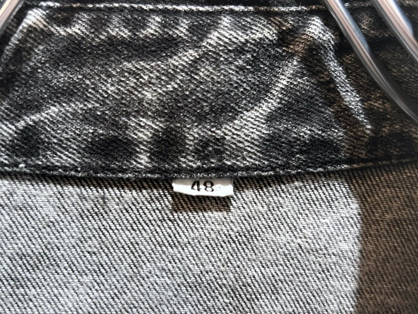 Vintage Euro Stone Wash Black Denim Shirt